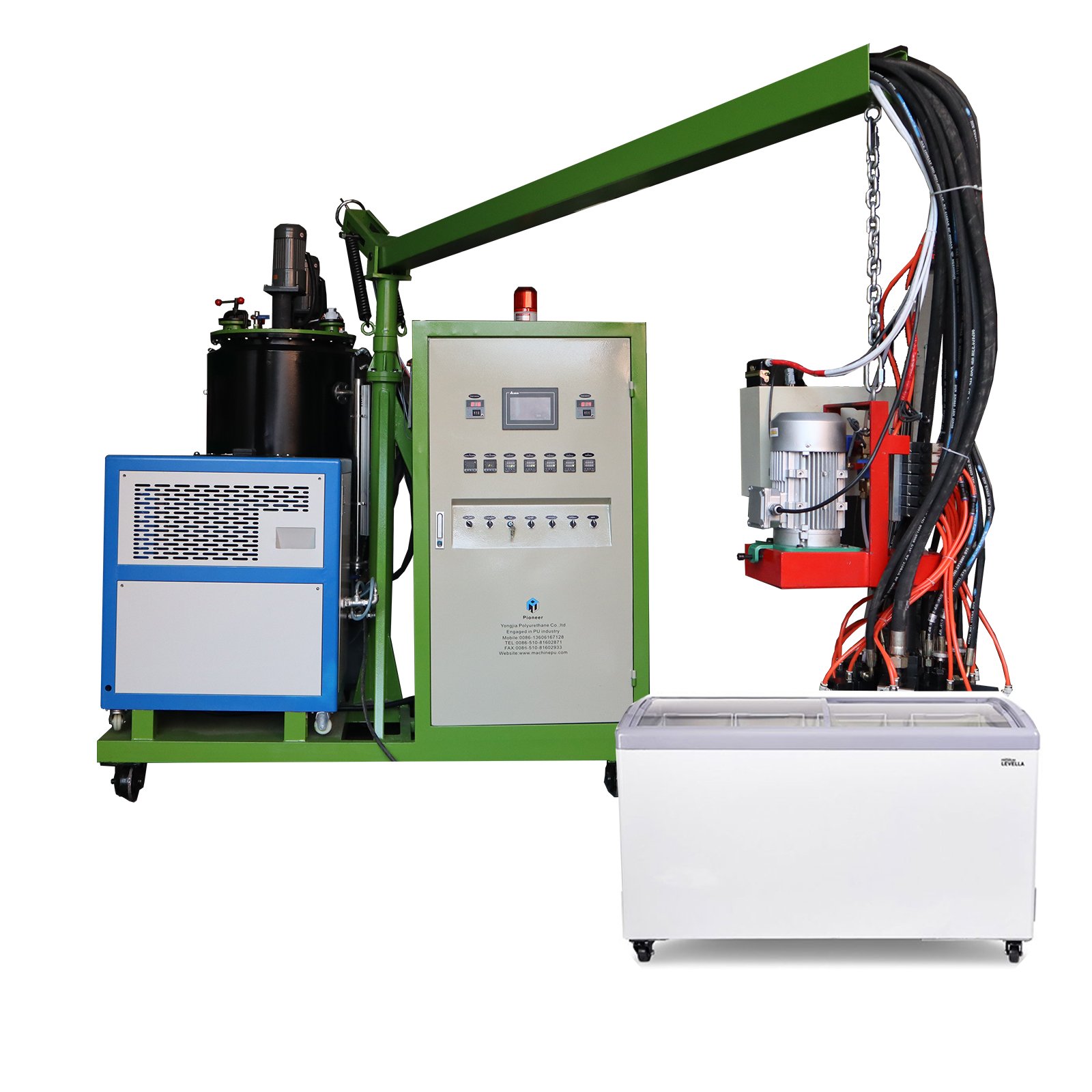low pressure pu machine for Upright Freezer