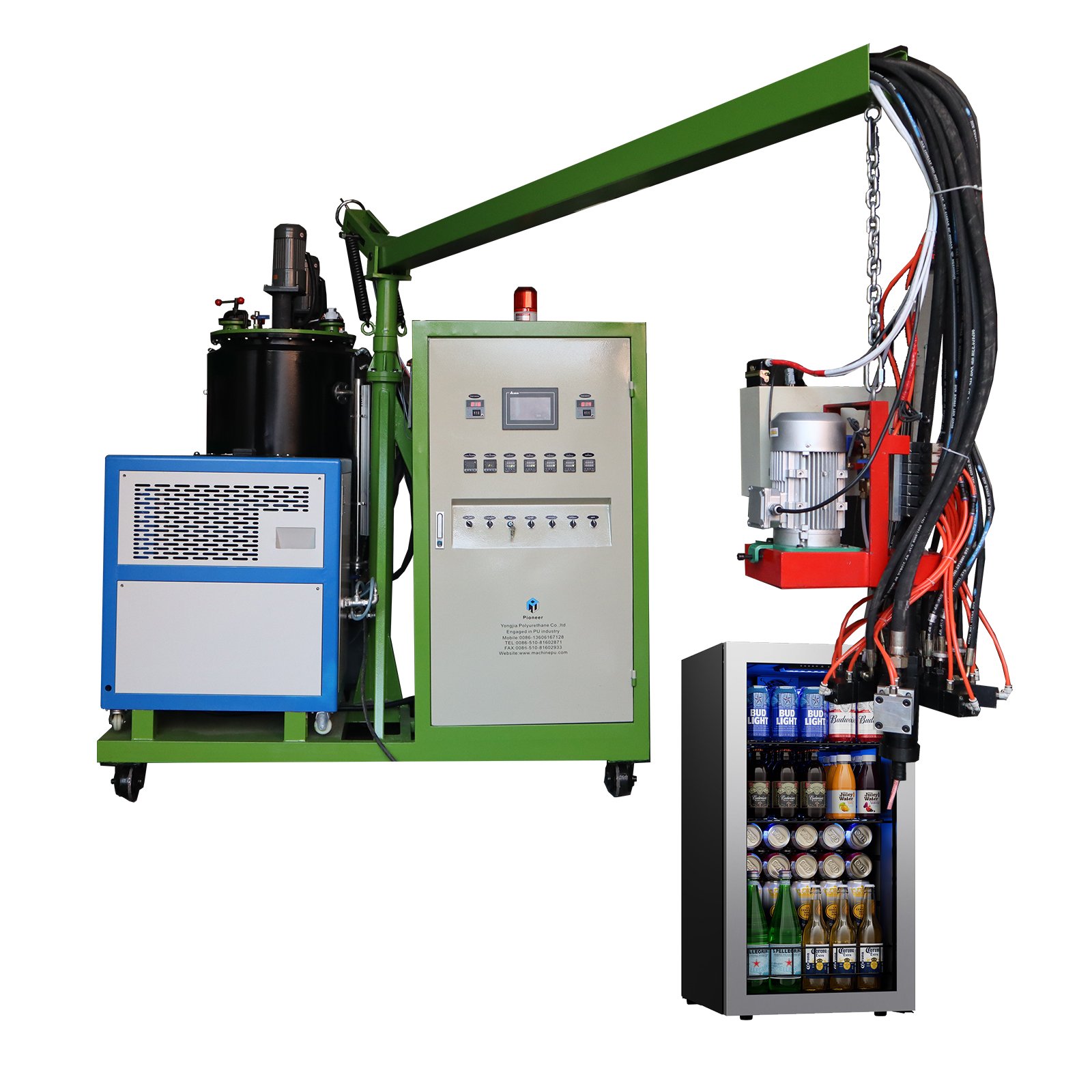 low pressure pu machine for bar fridge