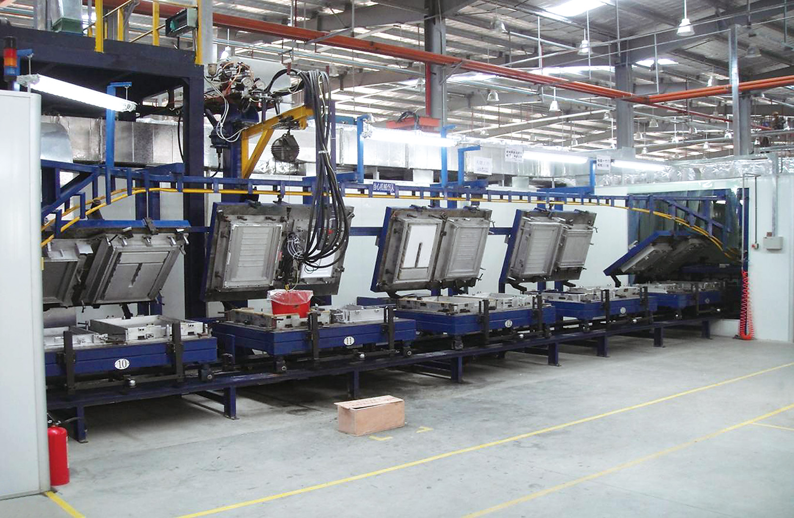 pu foam refrigerator door production line