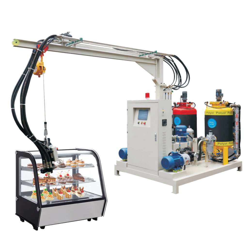 high pressure pu machine for cake cabinet