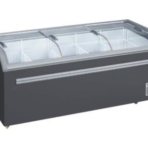 Curved Glass Island Freezer